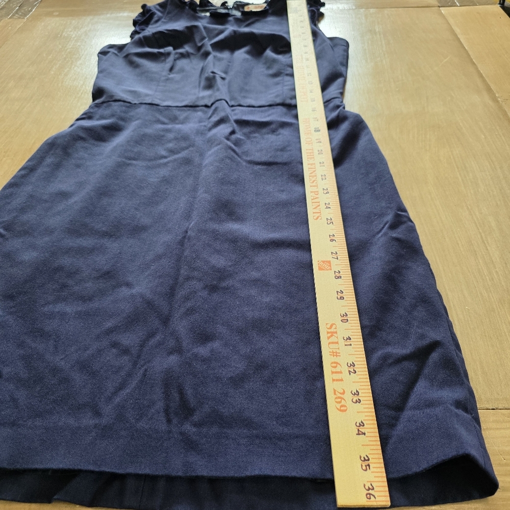 Brooks Brothers Tollegno 1900 Navy Blue Wool Blend Sheath Dress Size 8 - Picture 10 of 14